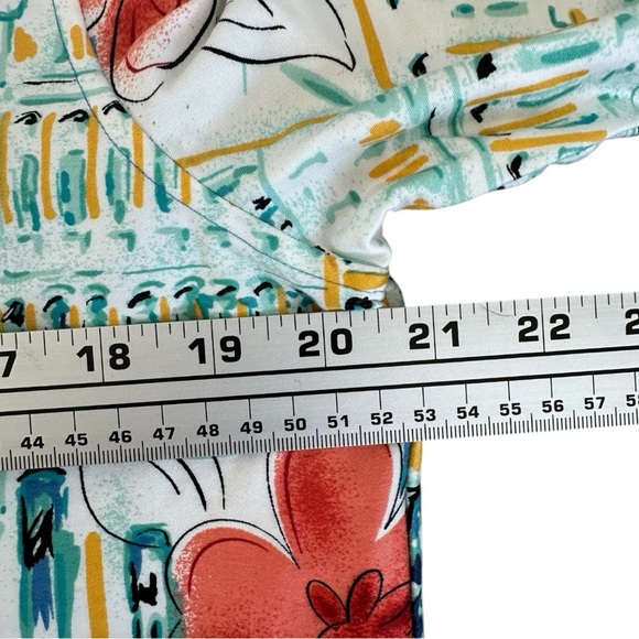 Italian Summer Amalfi Coast Print Artsy Overshirt Jacket Top M Coldwater Creek - Picture 6 of 12